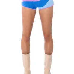 FAR OUT KNIT HOT PANTS -helmut shop far out knit hot pants blue multi 6 6