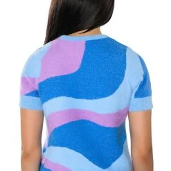 FAR OUT SHORT SLEEVE SWEATER -helmut shop far out short sleeve sweater blue multi 8 8
