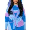 FAR OUT TIE CARDIGAN -helmut shop far out tie cardigan blue multi 1 1