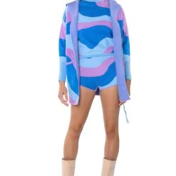 FAR OUT TIE CARDIGAN -helmut shop far out tie cardigan blue multi 4 4