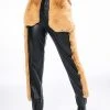 FASHION AND COZY FAUX LEATHER WITH FUR JOGGERS -helmut shop fashion and cozy faux leather with fur joggers black 1 1