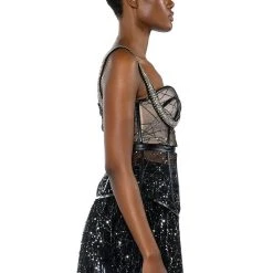 FEYA EMBELLISHED CORSET -helmut shop feya embellished corset black 6 6