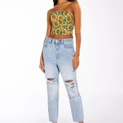 FIELD OF DREAMS BROCADE BUSTIER -helmut shop field of dreams brocade bustier brown multi 8 8