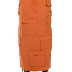 FIELD OF DREAMS CARGO MAXI SKIRT -helmut shop field of dreams cargo maxi skirt orange 5 5