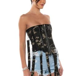 FINESSE BADDIE CORSET -helmut shop finesse baddie corset green multi 2 2