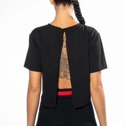 FLAUNT IT OPEN BACK T SHIRT 15 FLAUNT IT OPEN BACK T SHIRT -helmut shop flaunt it open back t shirt black 6 6