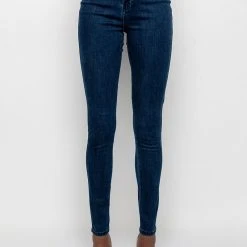 FLEX-FIT HIGH WAISTED SUPER STRETCHY SKINNY JEANS -helmut shop flex fit high waisted super stretchy skinny jeans dark blue denim 4 4