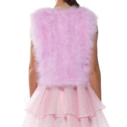 FLOAT ON REAL FEATHER VEST IN PINK -helmut shop float on real feather vest in pink pink 7 7
