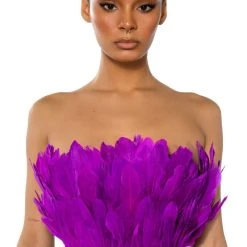 FLY AWAY FEATHER TUBE TOP