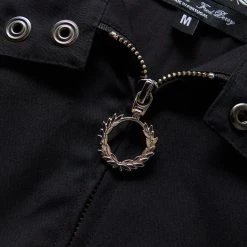 Fred Perry X RAF EMBROIDERED HARRINGTON JACKET -helmut shop fredperryXRAFEMBROIDEREDHARRINGTONJACKETBLACKMSJ3119 6