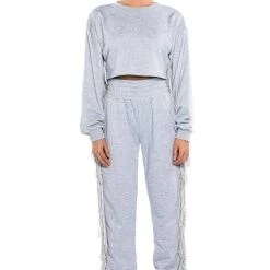 FRINGE ALL THE WAY SWEATSHIRT -helmut shop fringe all the way sweatshirt heather grey 3 3