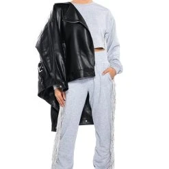 FRINGE ALL THE WAY SWEATSHIRT -helmut shop fringe all the way sweatshirt heather grey 4 4