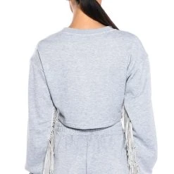 FRINGE ALL THE WAY SWEATSHIRT -helmut shop fringe all the way sweatshirt heather grey 7 7