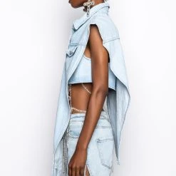 FROM ANY ANGLE LIGHT WASH ANGLED DENIM VEST 21 FROM ANY ANGLE LIGHT WASH ANGLED DENIM VEST -helmut shop from any angle light wash angled denim vest light blue denim 8 8 c1