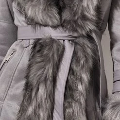 FROM THE YUKON FAUX FUR TRIMMED HOODED JACKET