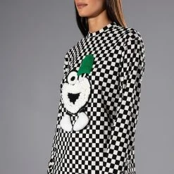 FUN TIMES CHECKERED TOP -helmut shop fun times checkered top white multi 2 2 c1