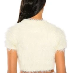 FUZZY MOOD SHORT SLEEVE TOP -helmut shop fuzzy mood short sleeve top ivory 5 5