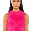 FUZZY MOOD SLEEVELESS TOP -helmut shop fuzzy mood sleeveless top fuchsia 1 1
