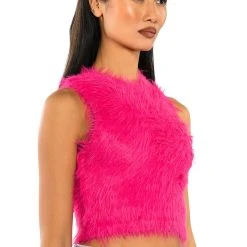 FUZZY MOOD SLEEVELESS TOP -helmut shop fuzzy mood sleeveless top fuchsia 2 2