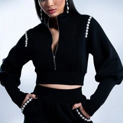 GEMINI PEARL DETAIL SCUBA BOOTY SHORT -helmut shop gemini pearl detail scuba booty short black 2 2