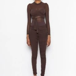 GET IT RIGHT GET IT MESH PANT -helmut shop get it right get it mesh pant dark brown 7 7