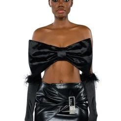 GIFT FOR YOU TUBE TOP AND GLOVES SET -helmut shop gift for you tube top and gloves set black 4 4 c1