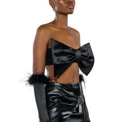 GIFT FOR YOU TUBE TOP AND GLOVES SET -helmut shop gift for you tube top and gloves set black 5 5 c1