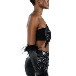 GIFT FOR YOU TUBE TOP AND GLOVES SET -helmut shop gift for you tube top and gloves set black 9 9