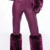 GIULIA 3D FAUX LEATHER FUR PANTS