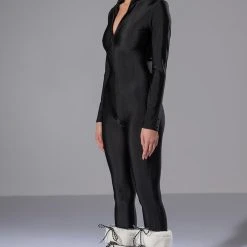 GIVE YOU A CHANCE ZIP UP CATSUIT -helmut shop give you a chance zip up catsuit black 2 2