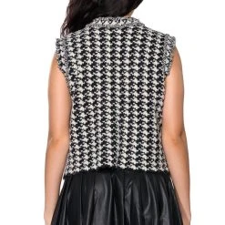 GLAM LIFE ONLY GEM SWEATER VEST -helmut shop glam life only gem sweater vest black multi 6 6