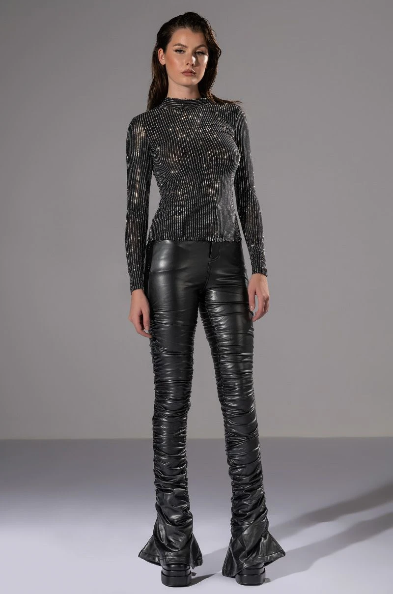 GLITZ LONG SLEEVE MESH TOP 4 GLITZ LONG SLEEVE MESH TOP - Image 2