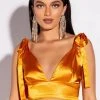 GOLDEN HOUR TIE SLEEVE CROP TOP -helmut shop golden hour tie sleeve crop top yellow 1 1
