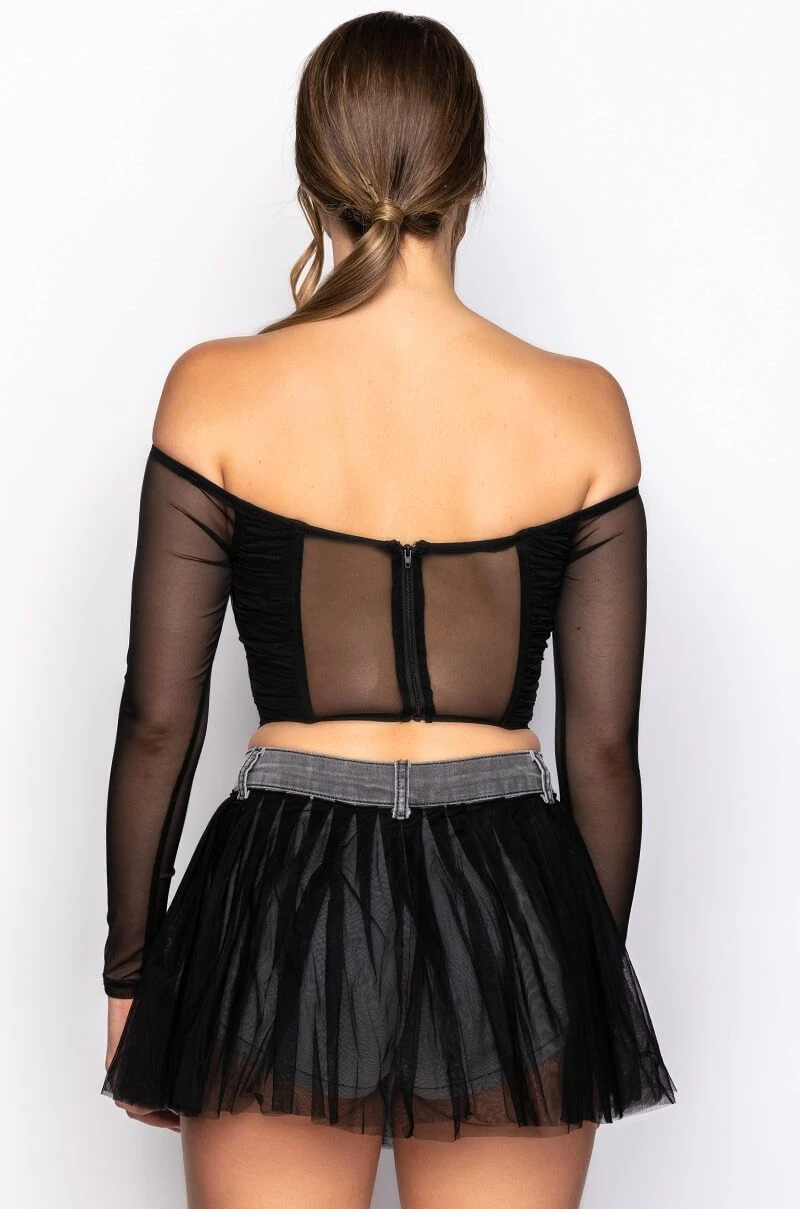 GOOD 4 U LONG SLEEVE MESH BUSTIER 7 GOOD 4 U LONG SLEEVE MESH BUSTIER - Image 5