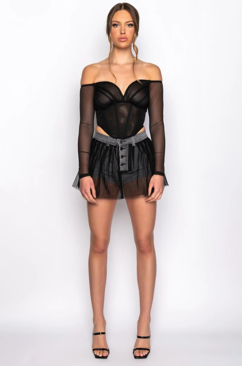 GOOD 4 U LONG SLEEVE MESH BUSTIER 9 GOOD 4 U LONG SLEEVE MESH BUSTIER - Image 7