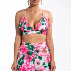 GOOD TO ME FLORAL BRALETTE -helmut shop good to me floral bralette pink 4 4