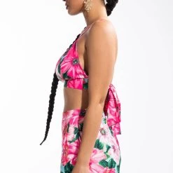 GOOD TO ME FLORAL BRALETTE -helmut shop good to me floral bralette pink 5 5