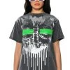 GRAPHIC OVERSIZED T-SHIRT -helmut shop graphic oversized t shirt black multi 1 1