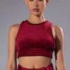 GRETCHEN CROPPED TANK TOP -helmut shop gretchen cropped tank top dark red 1 1