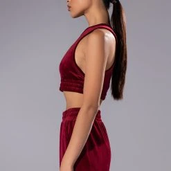 GRETCHEN CROPPED TANK TOP -helmut shop gretchen cropped tank top dark red 6 6