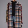 GRUNGE GIRL MIXED PATCHWORK OVERSIZED LONG PLAID TOP -helmut shop grunge girl mixed patchwork oversized long plaid top blue 1 1