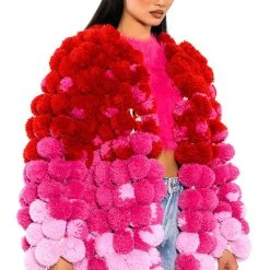 GUMBALL POM POM SWEATER -helmut shop gumball pom pom sweater purple multi 2 2