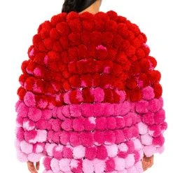 GUMBALL POM POM SWEATER -helmut shop gumball pom pom sweater purple multi 6 6