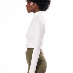 HALF N HALF ZIPPER TOP -helmut shop half n half zipper top white multi 6 6