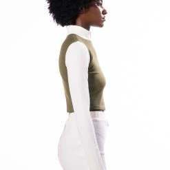 HALF N HALF ZIPPER TOP -helmut shop half n half zipper top white multi 7 7