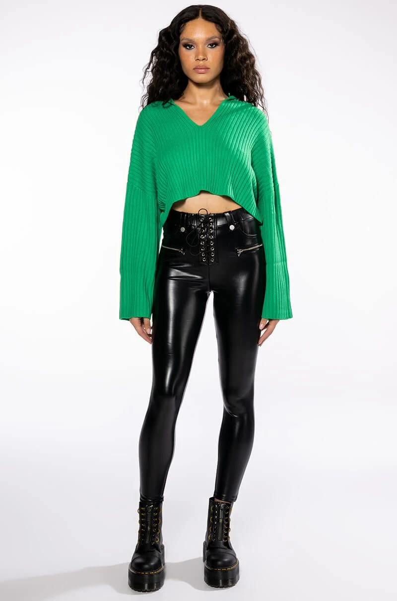 HAPPY GO LUCKY HOODED CROPPED SWEATER 11 HAPPY GO LUCKY HOODED CROPPED SWEATER - Image 9