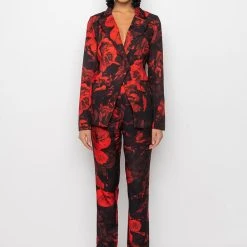 HARD TO HANDLE FLORAL TROUSERS 15 HARD TO HANDLE FLORAL TROUSERS -helmut shop hard to handle floral trousers red 7 7