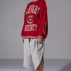 HARVARD OVERSIZED SWEATSHIRT -helmut shop harvard oversized sweatshirt red 3 3