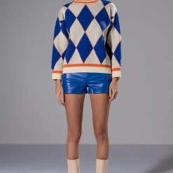 HATE THE GAME OVERSIZED SWEATER -helmut shop hate the game oversized sweater navy multi 3 3