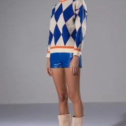 HATE THE GAME OVERSIZED SWEATER -helmut shop hate the game oversized sweater navy multi 4 4